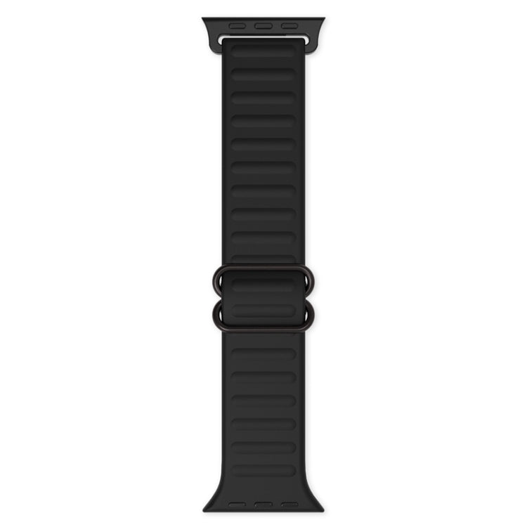 Japanese Word Buckle Silicone Watch Band For Apple Watch Ultra 49mm&Watch Ultra 2 49mm / Series 9&8&7 45mm / SE 3&SE 2&6&SE&5&4 44mm / 3&2&1 42mm(Black) - Watch Bands by buy2fix | Online Shopping UK | buy2fix