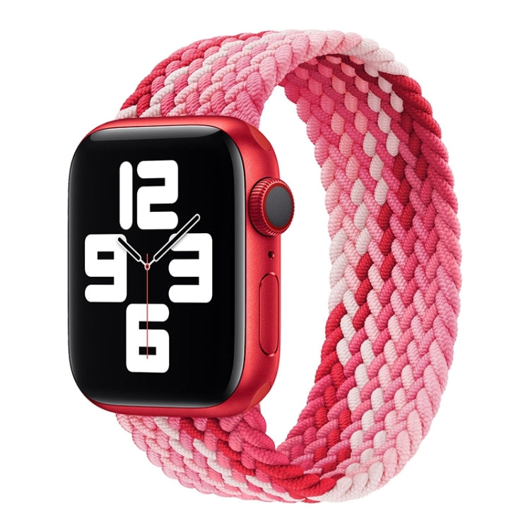 Single Loop Weaving Nylon Watch Band, Size: L 155mm For Apple Watch Series 9&8&7 41mm / SE 3&SE 2&6&SE&5&4 40mm / 3&2&1 38mm(Strawberry Red) - Watch Bands by buy2fix | Online Shopping UK | buy2fix