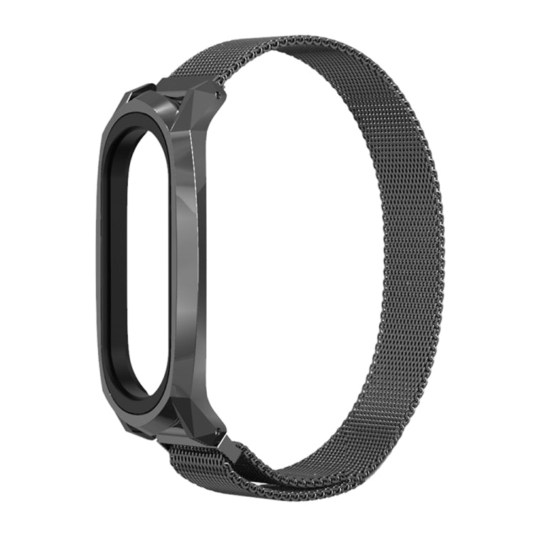 For Xiaomi Mi Band 6 / 5 / 4 / 3 Mijobs Milan Magnetic GT Stainless Steel Watch Band(Black) - Watch Bands by MIJOBS | Online Shopping UK | buy2fix