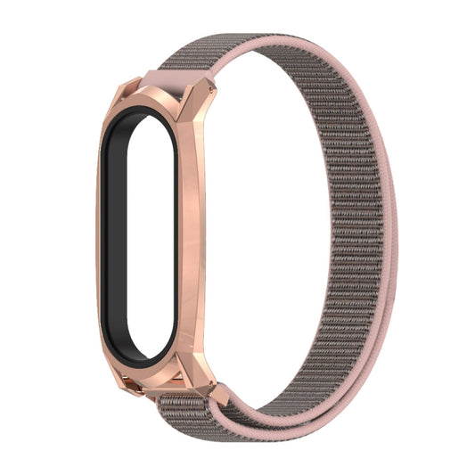 For Xiaomi Mi Band 6 / 5 / 4 / 3 Mijobs GT Nylon Loop Watch Band(Pink Sand Rose Gold) - Watch Bands by MIJOBS | Online Shopping UK | buy2fix