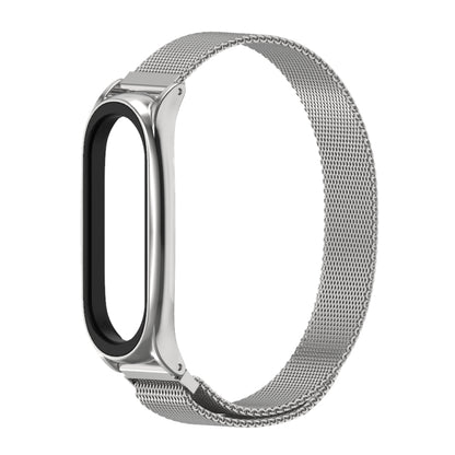 For Xiaomi Mi Band 6 / 5 / 4 / 3 Mijobs Milan Magnetic Plus Stainless Steel Watch Band(Silver) - Watch Bands by MIJOBS | Online Shopping UK | buy2fix