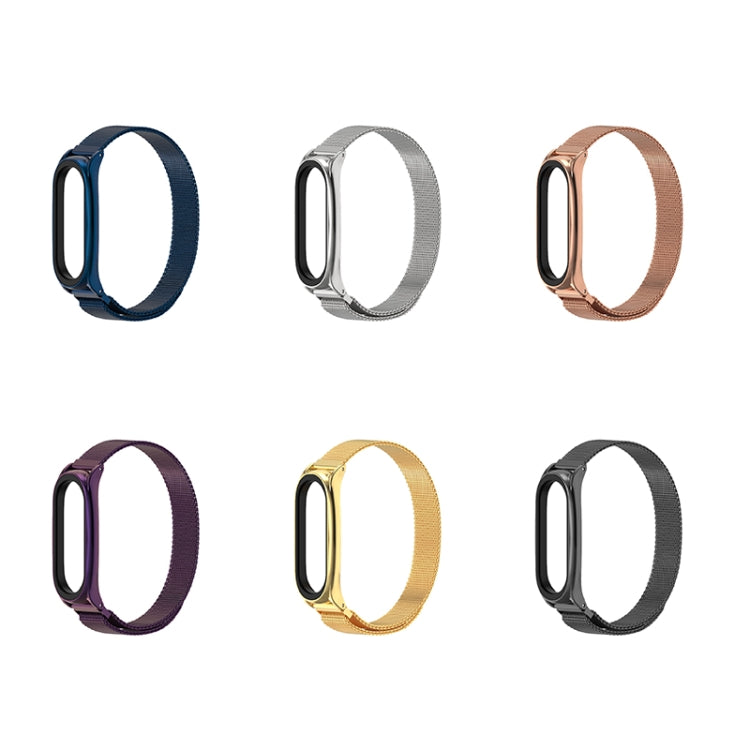 For Xiaomi Mi Band 6 / 5 / 4 / 3 Mijobs Milan Magnetic Plus Stainless Steel Watch Band(Silver) - Watch Bands by MIJOBS | Online Shopping UK | buy2fix