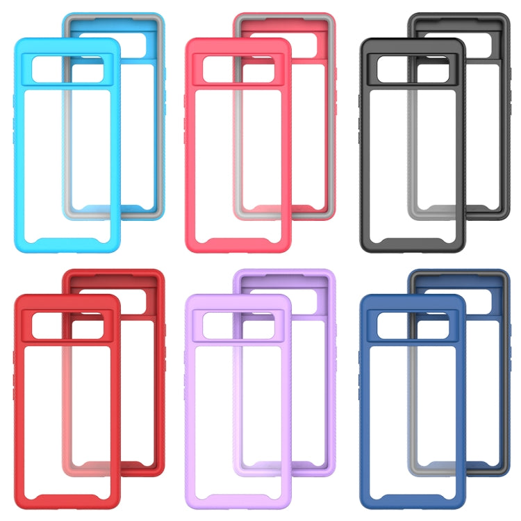 For Google Pixel 6 Starry Sky Solid Color Series Shockproof PC + TPU Case(Light Blue) - Google Cases by buy2fix | Online Shopping UK | buy2fix