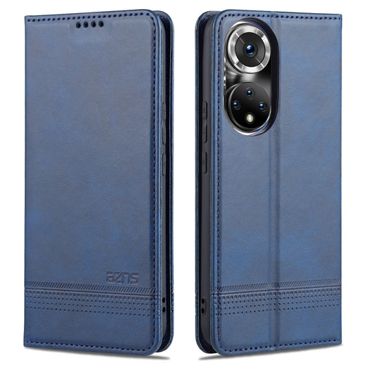 For Honor 50 AZNS Magnetic Calf Texture Horizontal Flip Leather Case with Card Slots & Holder & Wallet(Dark Blue) - Honor Cases by AZNS | Online Shopping UK | buy2fix