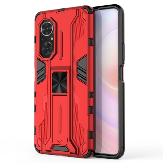 For Honor 50 SE / Huawei nova 9 SE Supersonic PC + TPU Shock-proof Protective Case with Holder(Red) - Honor Cases by buy2fix | Online Shopping UK | buy2fix