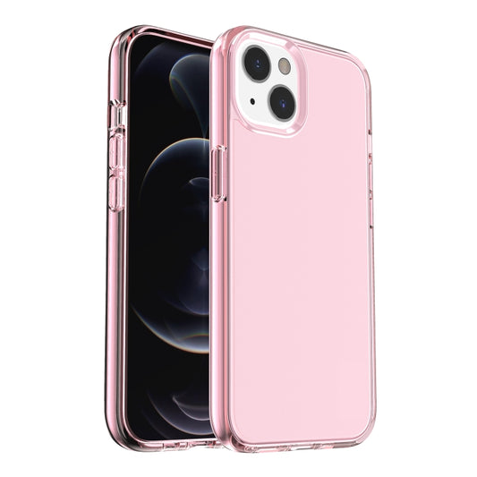 For iPhone 13 Shockproof Terminator Style Transparent Protective Case(Pink) - iPhone 13 Cases by buy2fix | Online Shopping UK | buy2fix