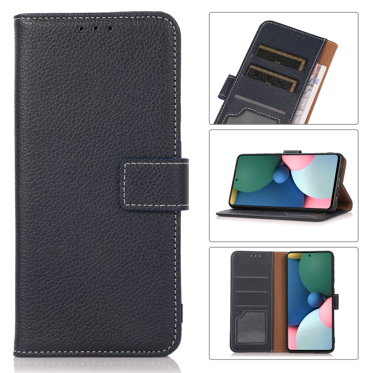 For Motorola Moto G30 / G20 / G10 4G Litchi Texture PU + TPU Horizontal Flip Leather Case with Holder & Card Slots & Wallet(Blue) - Motorola Cases by buy2fix | Online Shopping UK | buy2fix