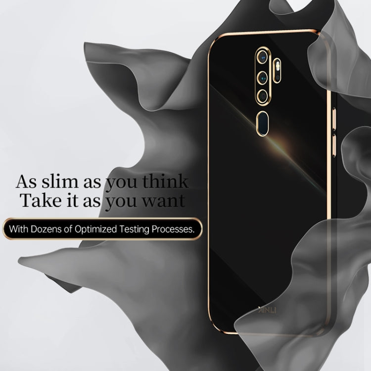 For OPPO A9 2020 / A11x XINLI Straight Edge 6D Electroplate TPU Phone Case(Black) - OPPO Cases by XINLI | Online Shopping UK | buy2fix