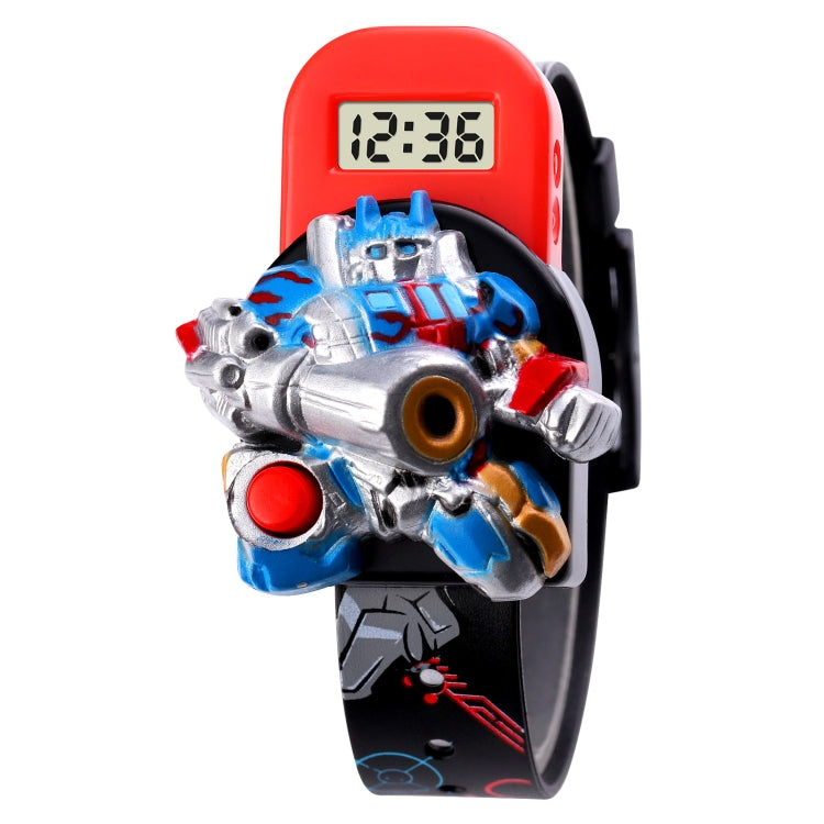 SKMEI 1750 Three-dimensional Cartoon Robot LED Digital Display Electronic Watch for Children(Black) - LED Digital Watches by SKMEI | Online Shopping UK | buy2fix