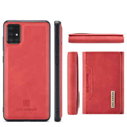 For Samsung Galaxy A71 DG.MING M2 Series 3-Fold Multi Card Bag Back Cover Shockproof Case with Wallet & Holder Function(Red) - Galaxy Phone Cases by DG.MING | Online Shopping UK | buy2fix