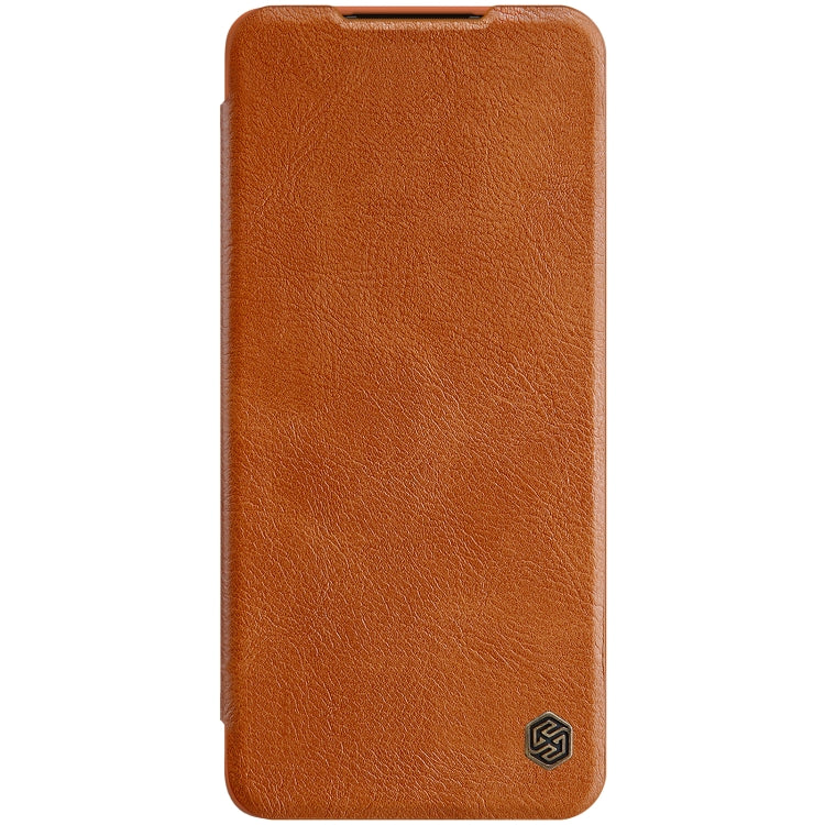 For Huawei P50 Pro NILLKIN QIN Series Crazy Horse Texture Horizontal Flip Leather Case with Card Slot(Brown) - Huawei Cases by NILLKIN | Online Shopping UK | buy2fix