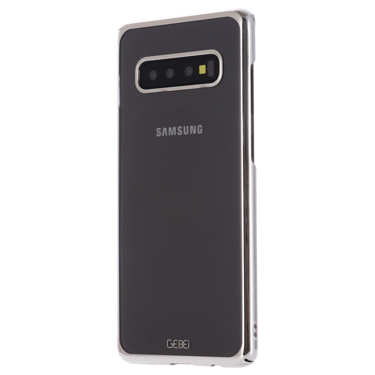 For Galaxy S10e GEBEI Shockproof  Plating PC Protective Case(Silver) - Galaxy Phone Cases by GEBEI | Online Shopping UK | buy2fix