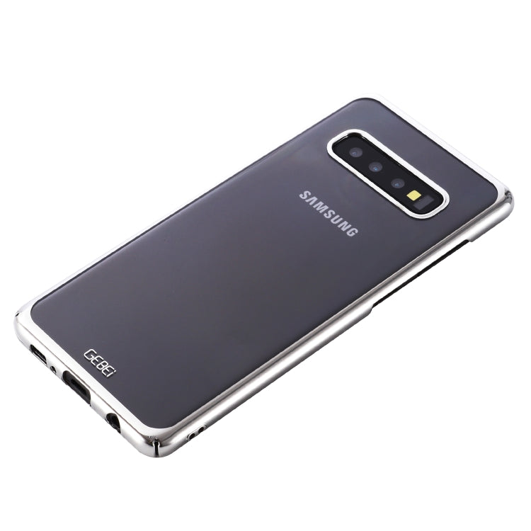 For Galaxy S10e GEBEI Shockproof  Plating PC Protective Case(Silver) - Galaxy Phone Cases by GEBEI | Online Shopping UK | buy2fix