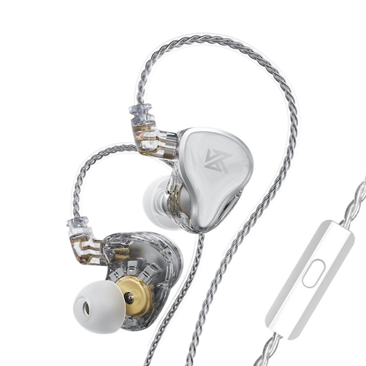 KZ ZAS 16-unit Ring Iron In-ear Wired Earphone, Mic Version(White) - In Ear Wired Earphone by KZ | Online Shopping UK | buy2fix