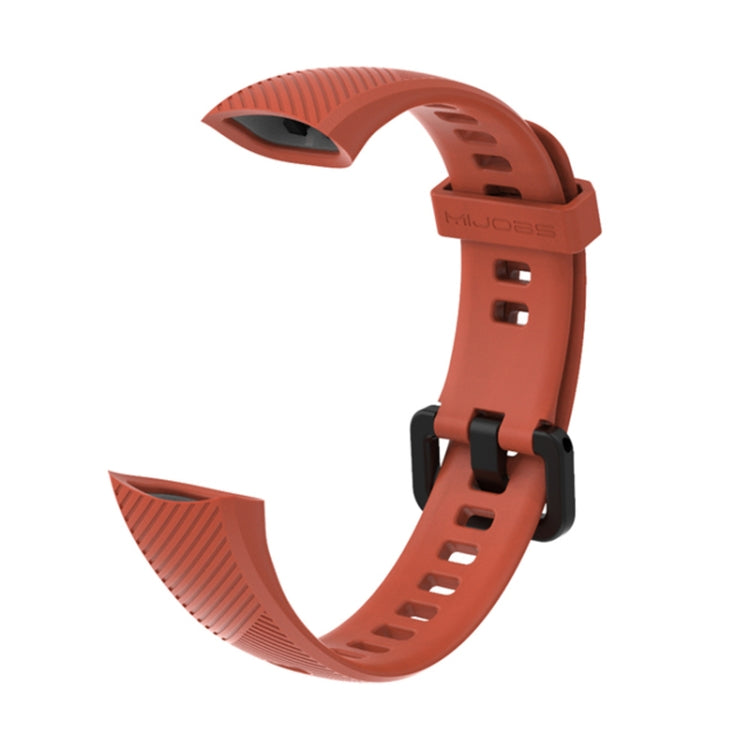 For Honor Band 4 / 5 MIJOBS Breathable Silicone Watch Band(Orange) - Watch Bands by MIJOBS | Online Shopping UK | buy2fix