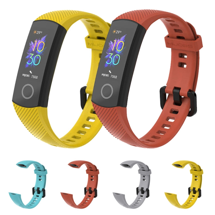 For Honor Band 4 / 5 MIJOBS Breathable Silicone Watch Band(Orange) - Watch Bands by MIJOBS | Online Shopping UK | buy2fix