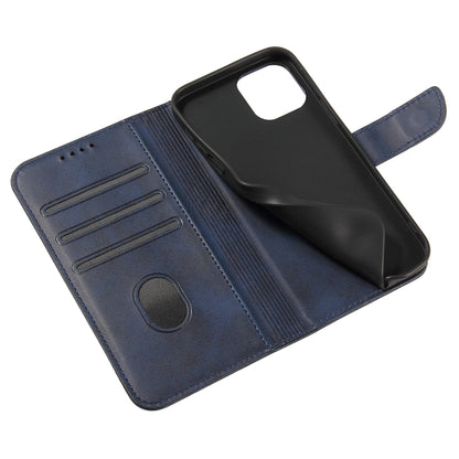 For iPhone 12 Pro Max Calf Texture Buckle Horizontal Flip Leather Case with Holder & Card Slots & Wallet(Blue) - Apple Accessories by buy2fix | Online Shopping UK | buy2fix