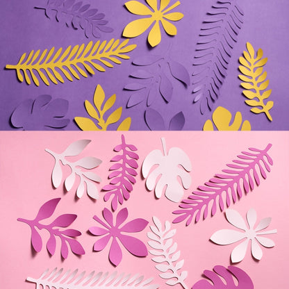 10 in 1 Creative Paper Cutting Shooting Props Tree Leaves Papercut Jewelry Cosmetics Background Photo Photography Props(Purple) - Camera Accessories by buy2fix | Online Shopping UK | buy2fix