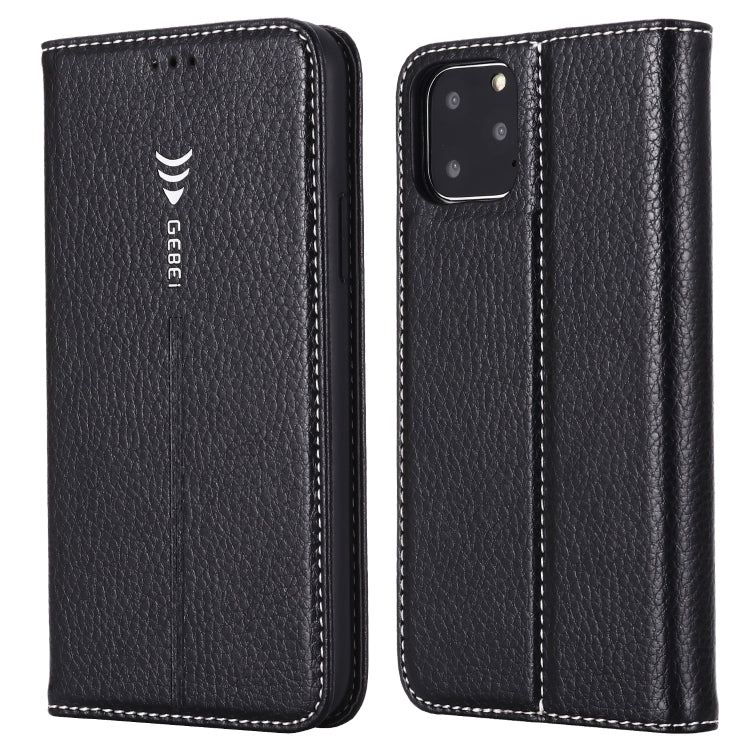 For iPhone 11 GEBEI PU+TPU Horizontal Flip Protective Case with Holder & Card Slots(Black) - iPhone 11 Cases by GEBEI | Online Shopping UK | buy2fix