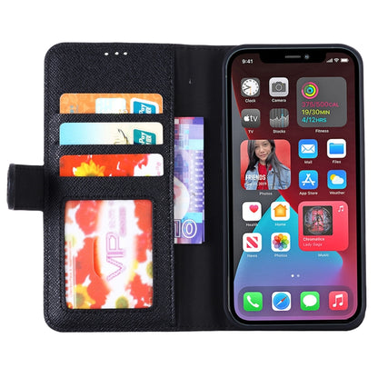 For iPhone 13 Pro Max GEBEI Top-grain Leather Horizontal Flip Protective Case with Holder & Card Slots & Wallet & Photo Frame (Black) - iPhone 13 Pro Max Cases by GEBEI | Online Shopping UK | buy2fix