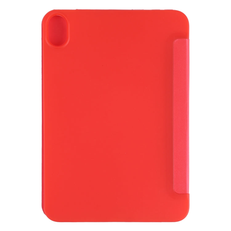 For iPad mini 6 GEBEI Shockproof Horizontal Flip Tablet Case with Three-folding Holder(Red) - iPad mini 6 Cases by GEBEI | Online Shopping UK | buy2fix