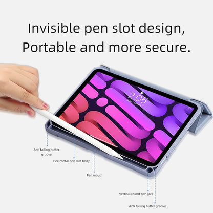 For iPad mini 6 / mini 2024 Mutural Pinyue Series Horizontal Flip Tablet Case with Holder & Pen Slot & Sleep / Wake-up Function(Purple) - iPad mini 6 Cases by Mutural | Online Shopping UK | buy2fix