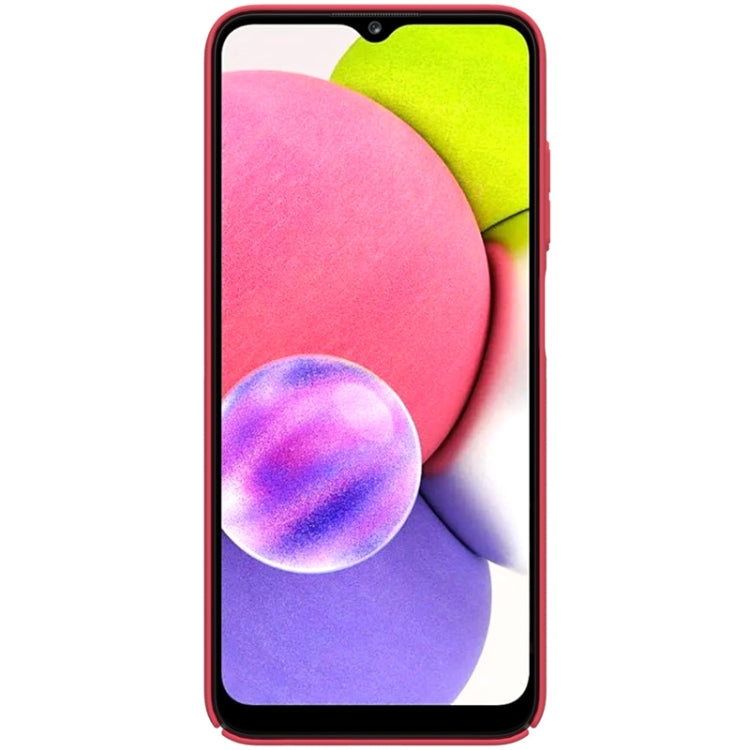 For Samsung Galaxy A03s / A037G NILLKIN Frosted Concave-convex Texture PC Phone Protective Case(Red) - Galaxy Phone Cases by NILLKIN | Online Shopping UK | buy2fix