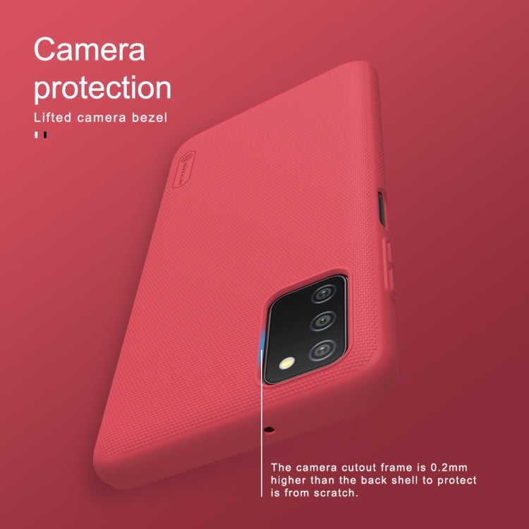 For Samsung Galaxy A03s / A037G NILLKIN Frosted Concave-convex Texture PC Phone Protective Case(Red) - Galaxy Phone Cases by NILLKIN | Online Shopping UK | buy2fix