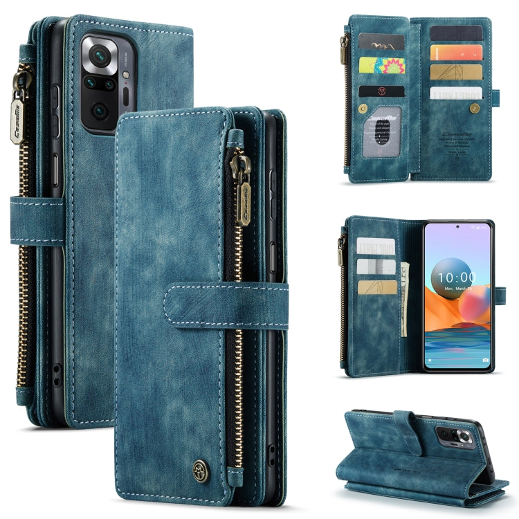 For Xiaomi Redmi Note 10 Pro 4G / Redmi Note 10 Pro Max CaseMe-C30 Multifunctional Horizontal Flip PU + TPU Phone Case(Blue) - Xiaomi Cases by CaseMe | Online Shopping UK | buy2fix