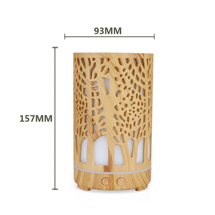 200ml Hollow-out Forest Pattern Wooden Essential Oil Aromatherapy Machine Ultrasonic Humidifier Automatic Alcohol Sprayer, Plug Specification:UK Plug(Light Brown-3) - Home & Garden by buy2fix | Online Shopping UK | buy2fix