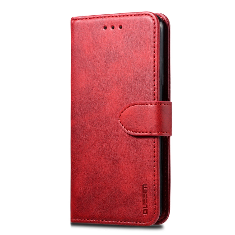 For iPhone X / XS GUSSIM Magnetic Horizontal Flip Leather Case with Holder & Card Slots & & Wallet(Red) - More iPhone Cases by GUSSIM | Online Shopping UK | buy2fix