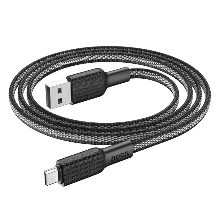 hoco X69 Micro USB Jaeger Charging Data Cable, Length: 1m(Black White) - Micro USB Cable by hoco | Online Shopping UK | buy2fix