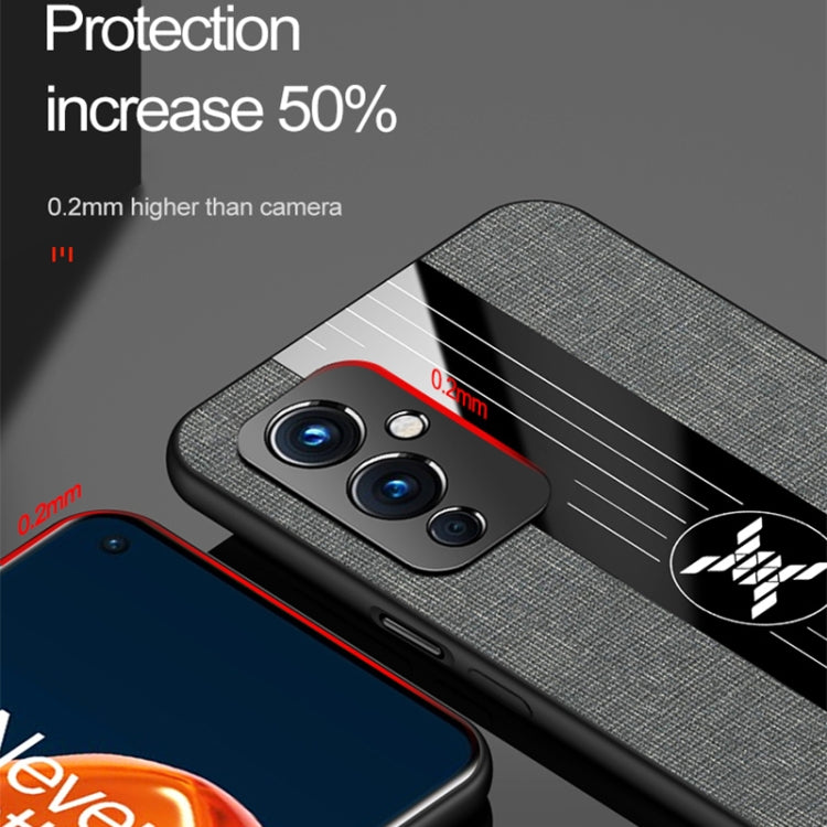 For OnePlus 9 XINLI Stitching Cloth Texture Shockproof TPU Phone Case(Black) - OnePlus Cases by XINLI | Online Shopping UK | buy2fix