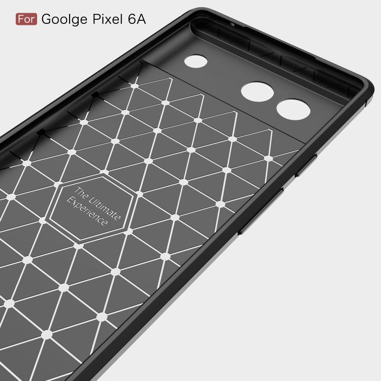 For Google Pixel 6a Brushed Carbon Fiber Texture Shockproof TPU Phone Case(Black) - Google Cases by buy2fix | Online Shopping UK | buy2fix