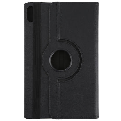 For Lenovo Tab P12 Pro 12.6 Litchi Texture Solid Color Leather Tablet Case(Black) - Lenovo by buy2fix | Online Shopping UK | buy2fix