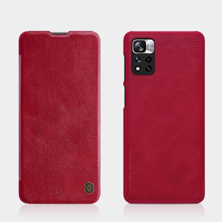 For Xiaomi Redmi Note 11 Pro China / 11 Pro+ Global / Mi 11i / 11i  5G NILLKIN QIN Series Crazy Horse Texture Leather Case(Red) - Xiaomi Cases by NILLKIN | Online Shopping UK | buy2fix