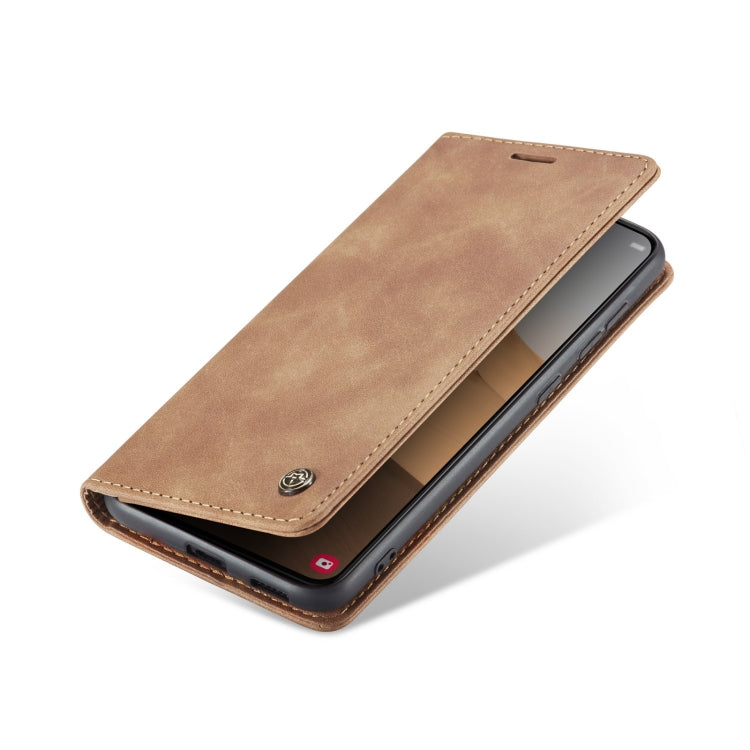 For Samsung Galaxy S22+ CaseMe 013 Multifunctional Horizontal Flip Leather Phone Case(Brown) - Galaxy S22+ 5G Cases by CaseMe | Online Shopping UK | buy2fix