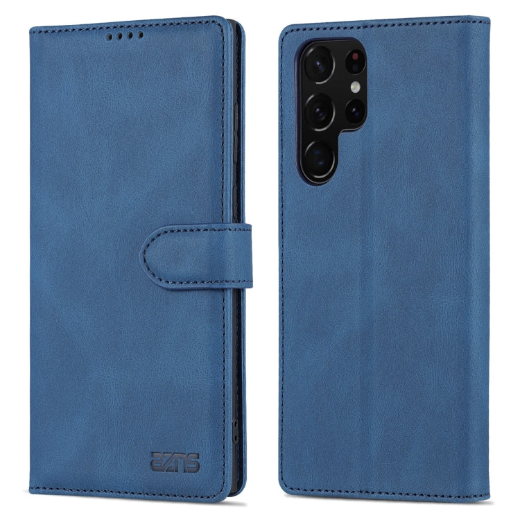 For Samsung Galaxy S22 Ultra AZNS Dream II Skin Feel PU+TPU Horizontal Flip PU Phone Case(Blue) - Samsung Accessories by AZNS | Online Shopping UK | buy2fix