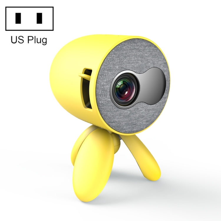 YG220 Same Screen Version Children Projector Mini LED Portable Home Speaker Projector, Plug Type:US Plug(Yellow) - Consumer Electronics by buy2fix | Online Shopping UK | buy2fix