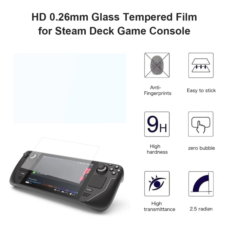 50 PCS 0.26mm 9H 2.5D Tempered Glass Film For Steam Deck Game Console - Cover Case by buy2fix | Online Shopping UK | buy2fix