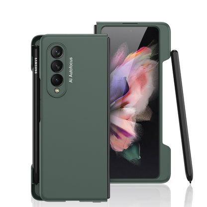 For Samsung Galaxy Z Fold3 5G GKK Ultra-thin PC Phone Flip Case with Side Pen Slot(Dark Night Green) - Galaxy Phone Cases by GKK | Online Shopping UK | buy2fix