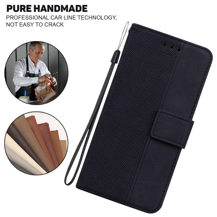 For LG Velvet / G9 5G / 4G Geometric Embossed Leather Phone Case(Black) - LG by buy2fix | Online Shopping UK | buy2fix