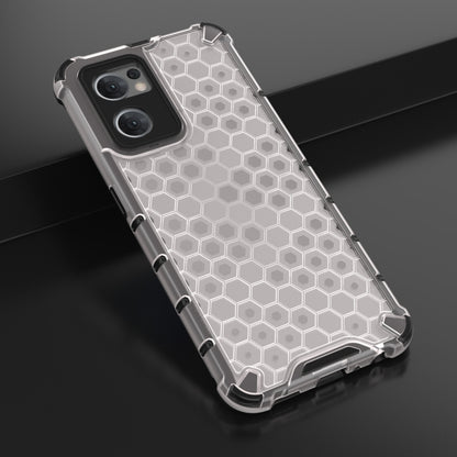 For OPPO Reno7 5G Global / Find X5 Lite Shockproof Honeycomb PC + TPU Phone Case(White) - OPPO & vivo Accessories by buy2fix | Online Shopping UK | buy2fix