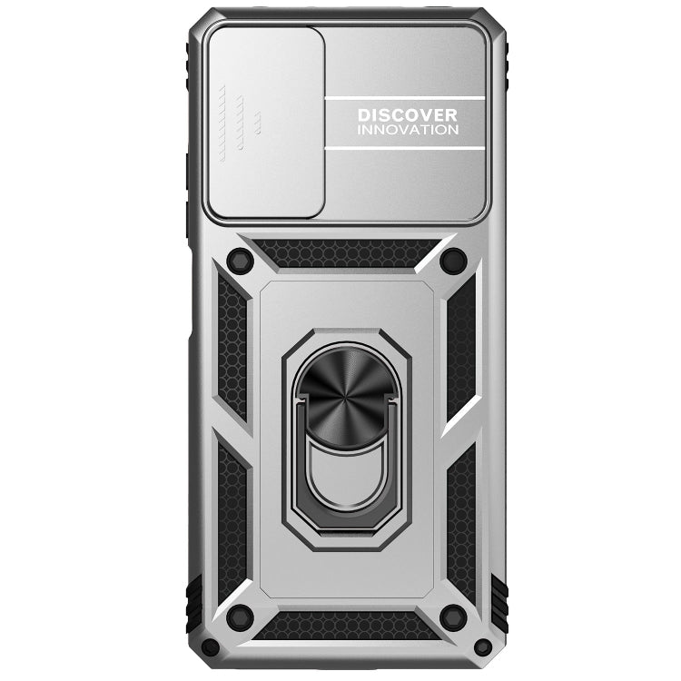 For Xiaomi Redmi Note 11 Pro Global Sliding Camshield Holder Phone Case(Silver) - Redmi Note 11 Pro Case by buy2fix | Online Shopping UK | buy2fix