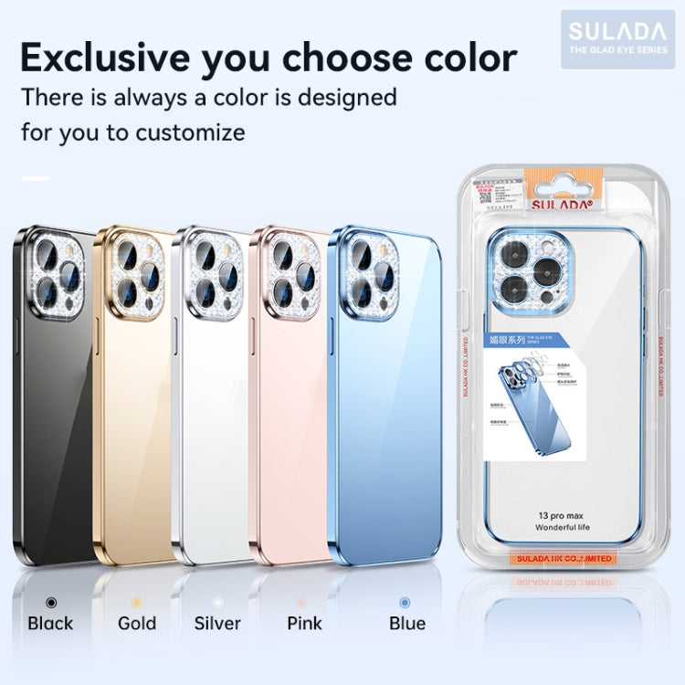 For iPhone 11 SULADA Diamond Lens Protector Plated Frosted Case (Black) - iPhone 11 Cases by SULADA | Online Shopping UK | buy2fix
