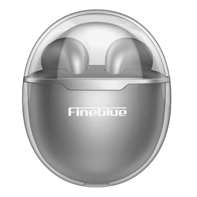 Fineblue F-22PRO TWS Bluetooth Earphone with Transparent Jelly Charging Case(Grey) - TWS Earphone by Fineblue | Online Shopping UK | buy2fix