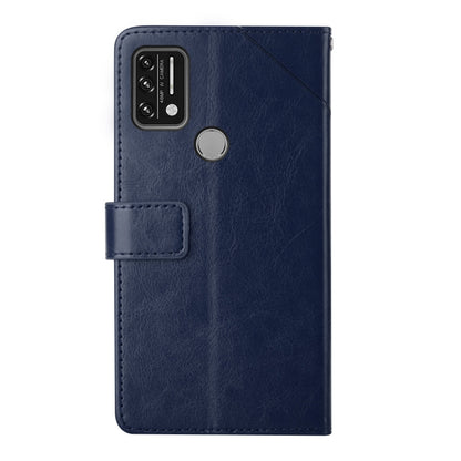 For UMIDIGI A9 Y Stitching Horizontal Flip Leather Phone Case(Blue) - More Brand by buy2fix | Online Shopping UK | buy2fix