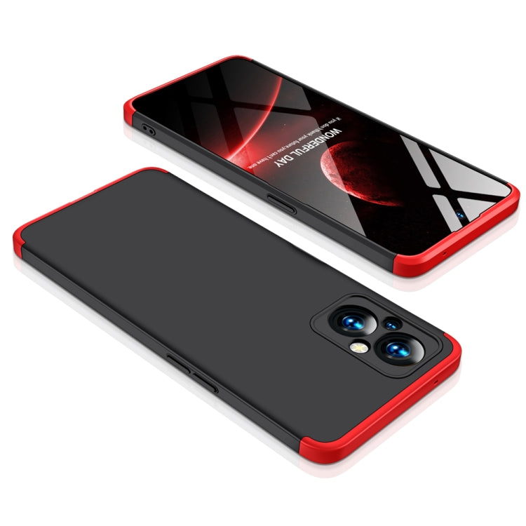 For OPPO Reno7 Z 5G / A96 5G / Reno7 Lite / F21 Pro 5G / OnePlus Nord N20 5G GKK Three Stage Splicing Full Coverage PC Phone Case(Black Red) - OPPO Cases by GKK | Online Shopping UK | buy2fix