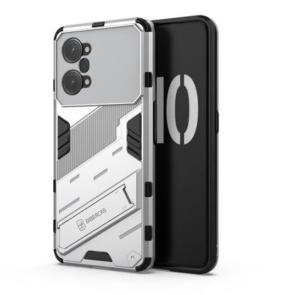 For OPPO K10 Pro 5G China Punk Armor 2 in 1 PC + TPU Shockproof Phone Case with Invisible Holder(White) - OPPO Cases by buy2fix | Online Shopping UK | buy2fix