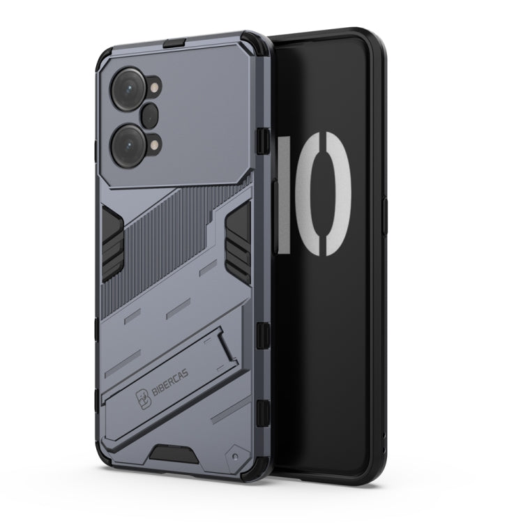 For OPPO K10 Pro 5G China Punk Armor 2 in 1 PC + TPU Shockproof Phone Case with Invisible Holder(Grey) - OPPO Cases by buy2fix | Online Shopping UK | buy2fix